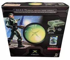 Factory Sealed Original Xbox Halo Special Edition Green Console Rare Very Nice