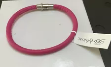 NWT BRIGHTON COACHELLA PINK LEATHER MAGNETIC BRACELET FOR CHARMS SZ M MSRP $34