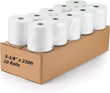 3 1/8" x 230' Thermal Receipt Paper 10 Rolls Cash Register POS Clover BPA Free