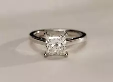 Beautiful 925 Sterling Silver Ring With Stunning Moissanite For Sale