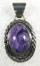 DESERT ROSE TRADING STERLING Purple STONE HANDMADE PENDANT