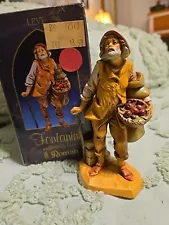 Vintage Fontanini Nativity Figure LEVI CANE MAN BASKET 72570 Made Italy # 121