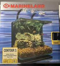 Contour 3 aquarium Kit 3 Gallons, Rounded Glass Corners, Includes LED Lighting