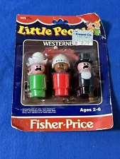 Vintage Fisher Price Little People Westerners New i0676 1985