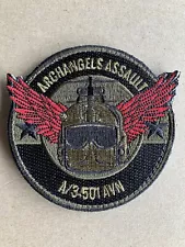 Army Aviation Patch For A/3-501 Avn “ Archangels Assault”