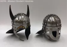 2 Metal Mini Helmets