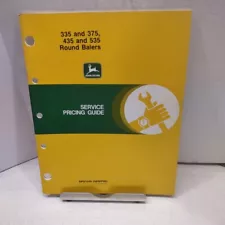 John Deere 335 375 435 535 Round Baler Service Pricing Guide SPG1040 NOS