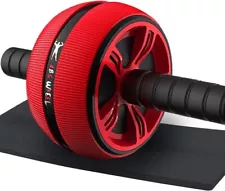 Ab Roller Wheel Abs Workout Equipment for Abdominal Gym Exercise Fitness - Red