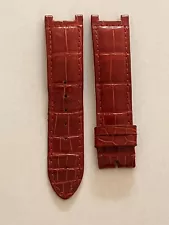 Genuine Cartier Pasha 20/18mm Burgundy Leather Watch Strap Band