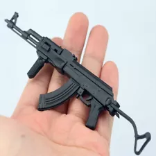 1/6 Scale Mini Gun Model, Plastic, Black,Easy To Assemble,For 12'' Action Figure