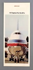 BOEING 747 OPTION FOR THE 80'S MANUFACTURERS SALES BROCHURE SEAT MAP 747-300