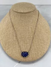 Silpada Blue Lapis N3016 Sterling Silver Pendant Necklace Round Link Retired 925