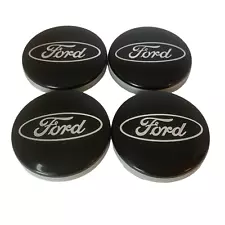 4Pcs Wheel Center Caps 2-1/8" BLACK Hubcaps Rim Emblem for Ford 54mm