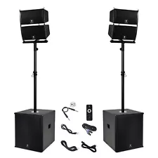 PRORECK CLUB 6000 PA Speaker System Line Array Bluetooth Subwoofer 15 inch 6000W