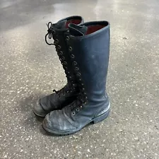 Guide Gear Logger Lineman 15” High Leather Men Boots 10.5 Steel Toe Vibram Sole