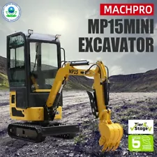 Free shipping MP15 1 Ton Micro Mini Excavator 15HP With Cab Cheap Price For Sale