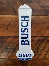 Busch Light Beer Tap Handle Man Cave Display 9" Gorgeous White & Blue Mountains