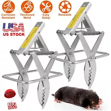 2PCS Mole Traps Scissor Mole Gopher Rodent Control Trap For Outdoor Lawn Garden