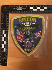 Vintage Rincon Police State Georgia GA Old Georgia flag