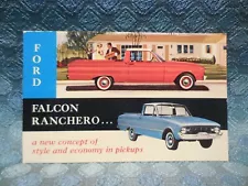 1960 Ford Falcon Ranchero Original NOS Postcard