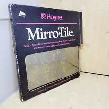 VTG Mirro-Tile By Hoyne Mirror Gold Vein 12"x12" Box of 5 Tiles SMALL CHIPS ON 2