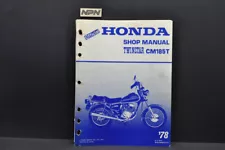 Vintage 1978 Honda CM185 T Twinstar Motorcycle Shop Service Repair Manual