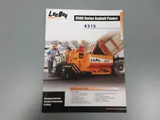 Leeboy 8515 Asphalt Paver Color Sales Brochure 4 Pages