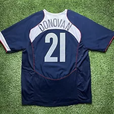 2004 2005 2006 US Soccer Donovan Nike Jersey Shirt Kit Navy Away USA 21 XL