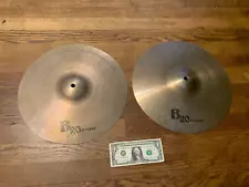 Vintage 1980's B20 By Sabian 14" Hi Hat Cymbals Made in Italy