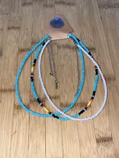 Native American Diné Sterling Silver Seed Bead Necklace Set Of 3