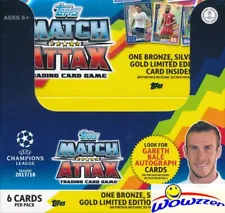 2017/18 Topps Match Attax Champions League Soccer MASSIVE 50 Pack Box-300 Cards!