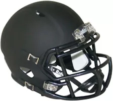 Mini Football Helmet - Matte Black Blank Riddell Mini Football Autograph Helmet