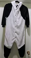 One Piece Panda Fleece Halloween Costume/ Pajama Kids Size 6-1O Years Footless