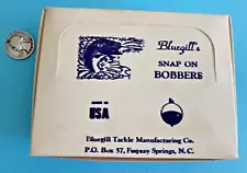 NEW VTG USA 12 BOX FISHING BOBBERS Round Floats Red White Plastic SNAP ON FLOAT