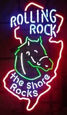 Rolling Rock Extra Pale 33 The Shore Rocks Beer 24" Neon Light Sign Lamp Glass