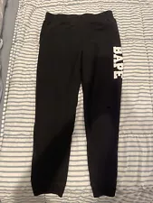 “A Bathing Ape” BAPE Black Sweatpants - Authentic - Size M