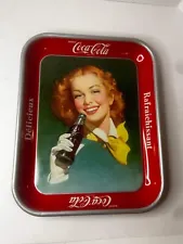 VINTAGE 1950s Coca-Cola, Tray-Red Hair Lady, Character On All Edges Like New