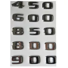 Chrome Number Emblem for BRABUS 450 480 500 550 650 680 700 800 850 880 900 950