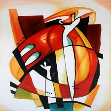 Modern Home Decor Canvas Print, Alfred Gockel Abstract Dance Oil Painting Art