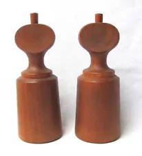 Vintage DANSK WOODEN Salt & Pepper Shakers JENS QUISTGAARD 833 Teak Wood GRINDER