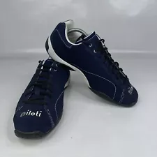 Piloti Prototipo Men's Size 10.5 Driving Racing Blue Suede Lace Up Shoes 44.5