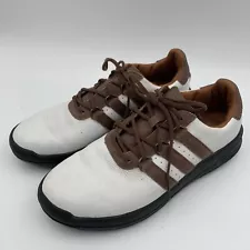 Adidas Golf Shoes Mens Size 9 Brown and White 791003