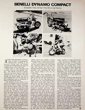 1969 Benelli Dynamo Compact Mini-Bike - 1-Page Vintage Motorcycle Article