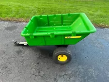 John Deere 10P Poly Dump Cart - PCT-100JD - 650 lb. 10 cu. ft. Tow-Behind Cart