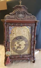 TRIPLE WIND VERGE BRACKET CLOCK 1/4 Chime REPEATER CHINESE MOTIF "RARE"