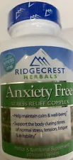 Ridgecrest Herbals Anxiety Free Stress Relief Complex - 60 Vegan. Exp 01/24