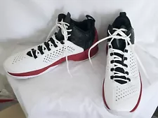 Men's Nike Air Jordan Melo M11 White Black Red Athletic Shoes (716227-101) Sz 11