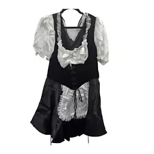 Rubies French Maid Costume Womens Sexy Velvet Silk Adult Halloween Cosplay Sissy