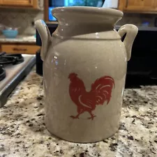 Red Shed Chicken Milk Can Jug