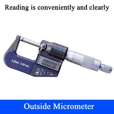 7 Key Digital Electronic Outside Micrometer Caliper 0-25mm/0-1" 0.00005"/0.001mm